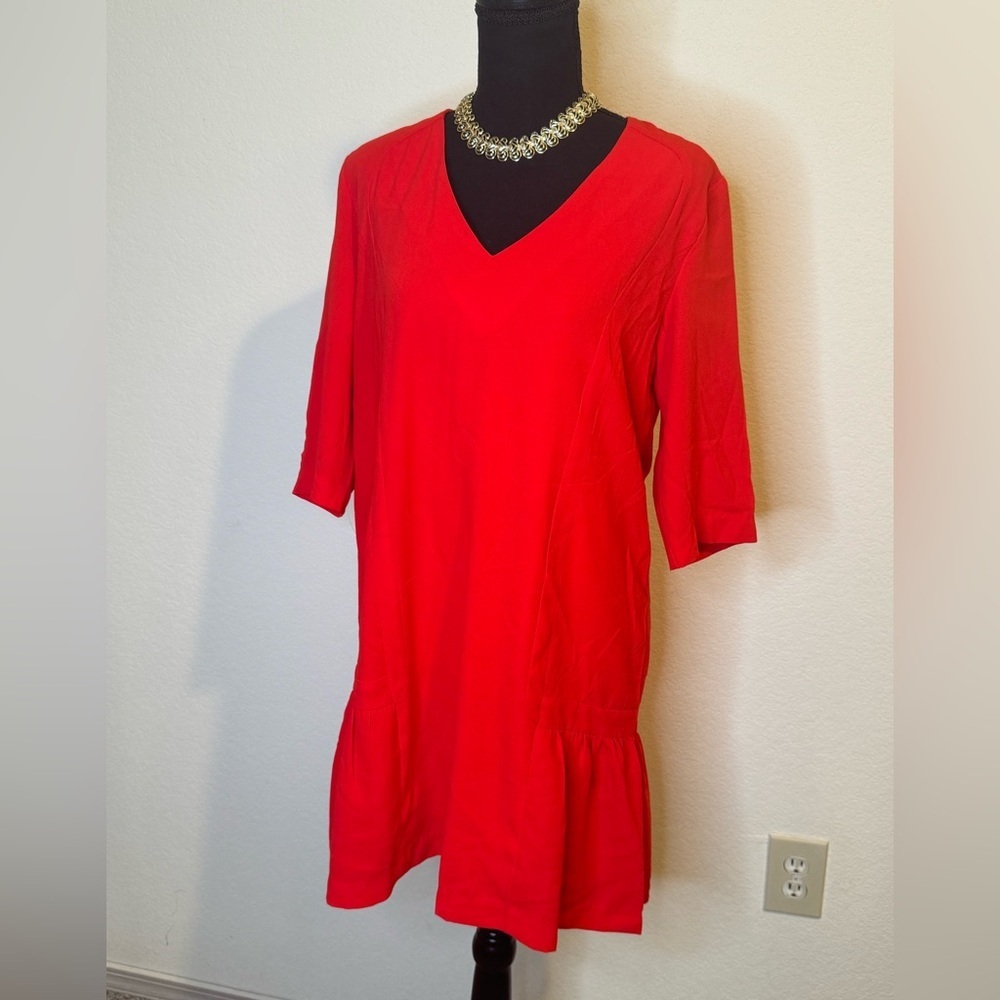 Suncoo Paris Red Rouge  Robe Cheryne V-Neck Women's Top